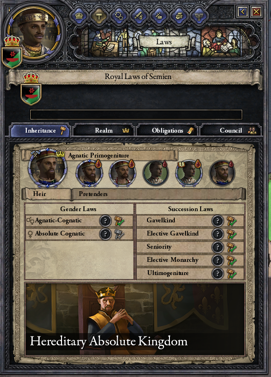 how to get primogeniture ck2